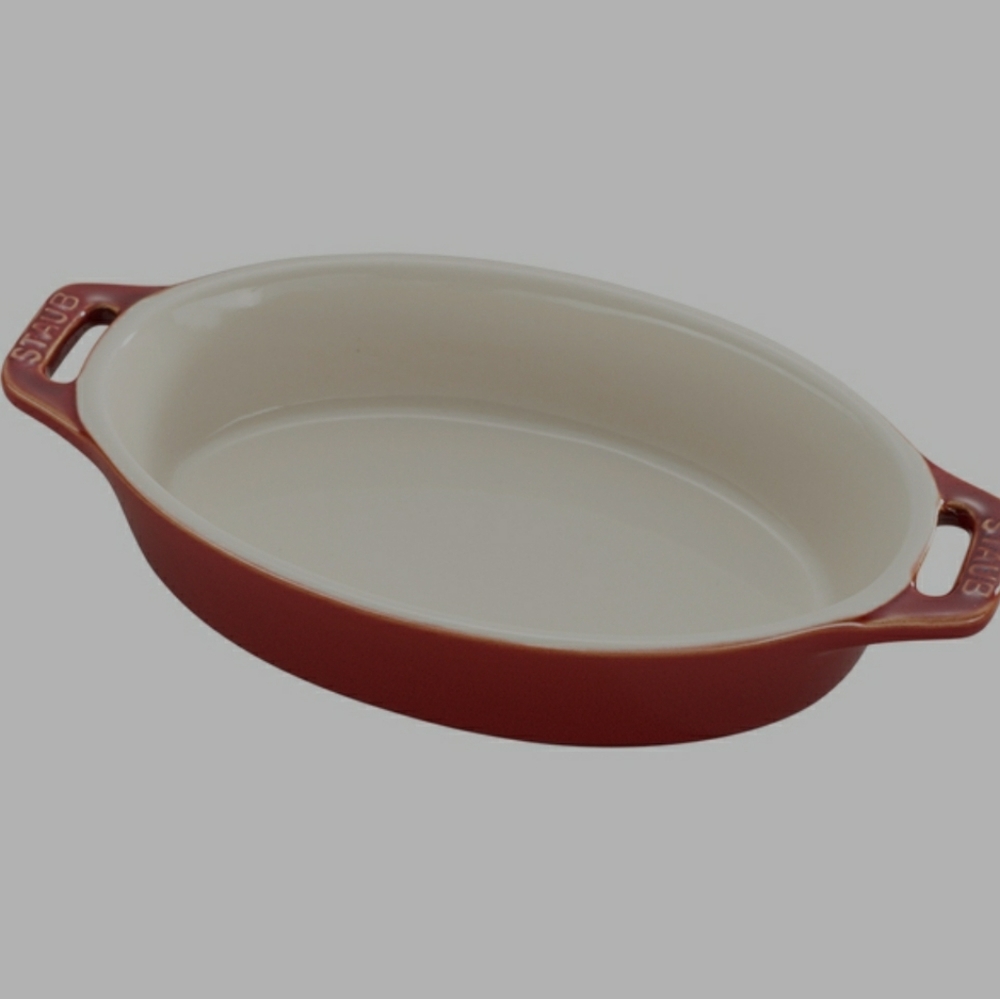 Staub Ceramic 6.5-inch Oval Baking Dish - …